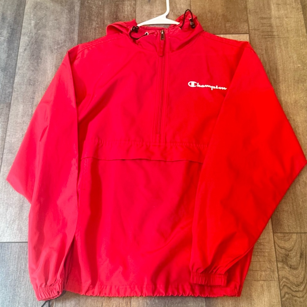 NWOT STADIUM PACKABLE‎ JACKET, SCRIPT LOGO Red Size small MSRP $50